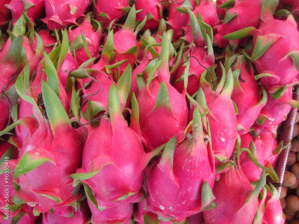 Dragon fruits.