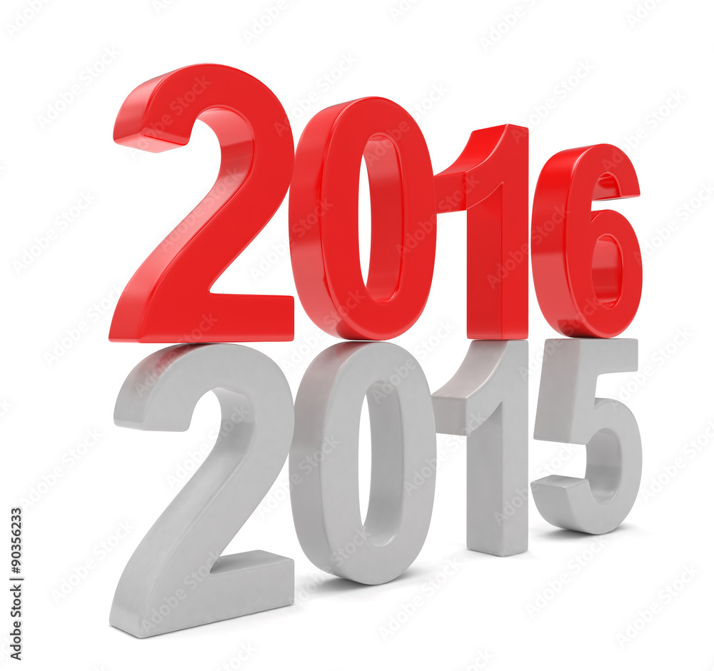 2015-2016 change new year 2016 isolated 2015-2016 change new year 2016 isolated