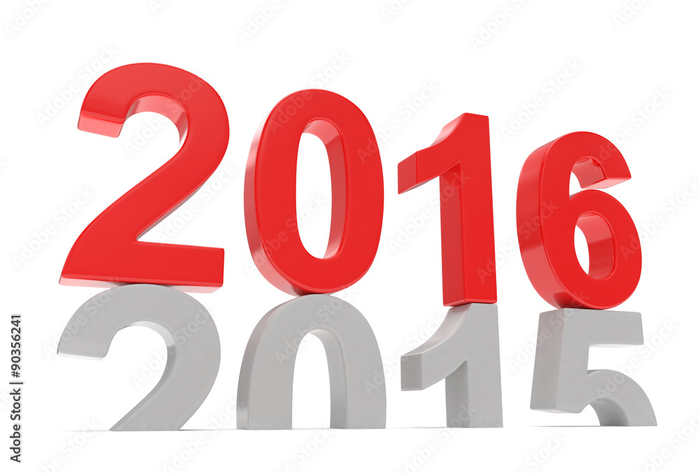 2015-2016 change new year 2016 isolated 2015-2016 change new year 2016 isolated
