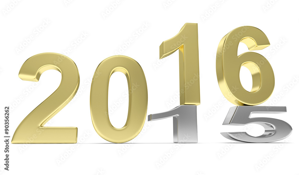 2015-2016 change new year 2016 isolated 2015-2016 change new year 2016 isolated