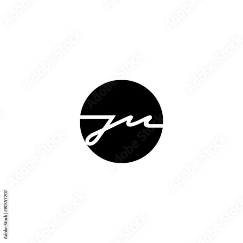 Sign of the letter J and M. Vector Illustration