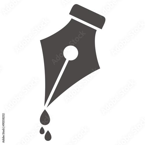 fountain pen silhouette vector