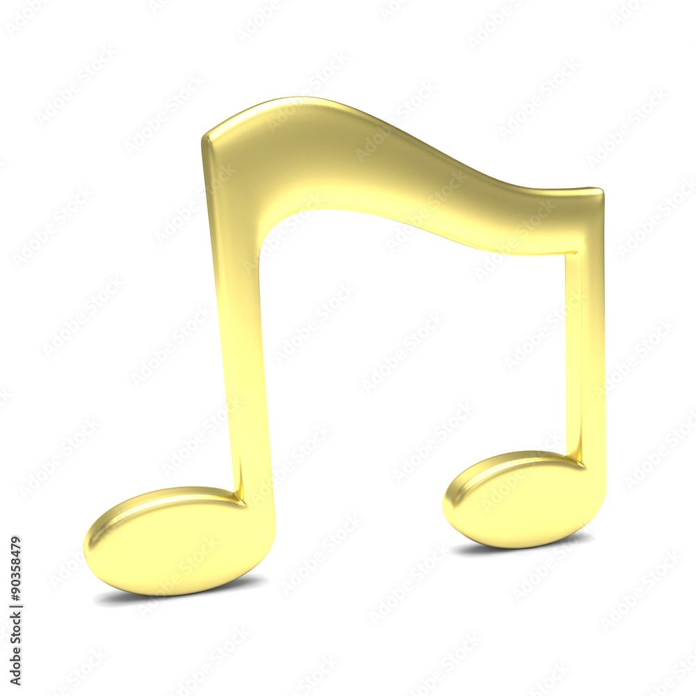 music note 3D, on white music note 3D, on white