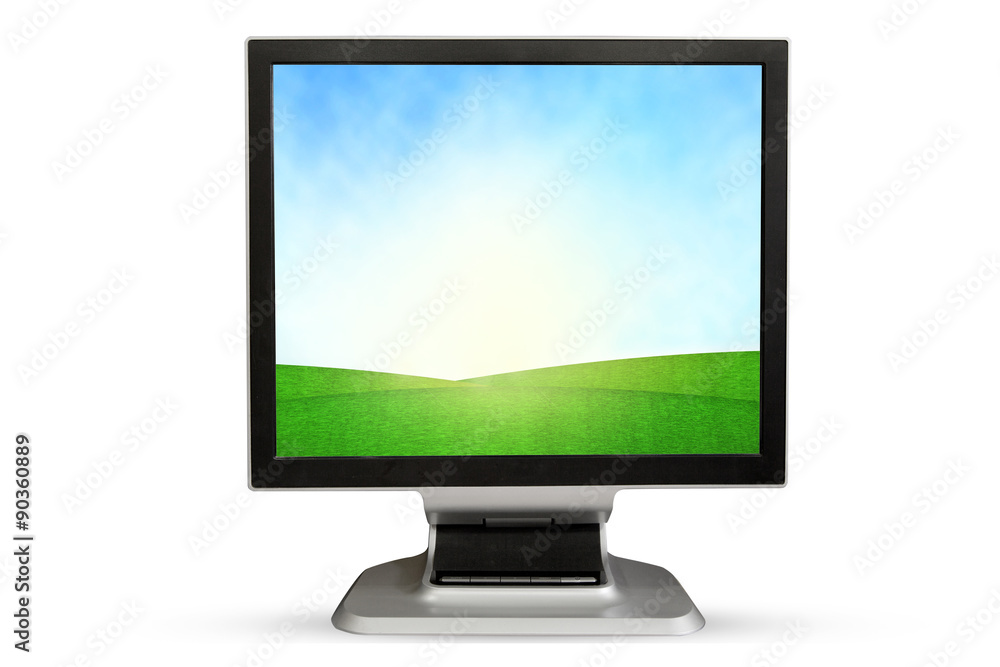 Computer Monitor. Isolated on white background. Computer Monitor. Isolated on white background.