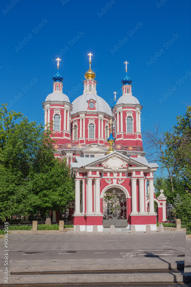 Church of St. Clement, the Pope and Chapel at Pyatnitskaya Street is Russian architecture monument of XVIII century. Moscow, Russia