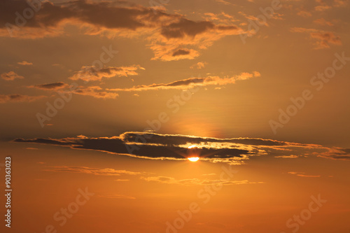 Sunlight behind the cloud