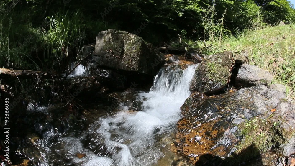 View of stream of water running View of stream of water running