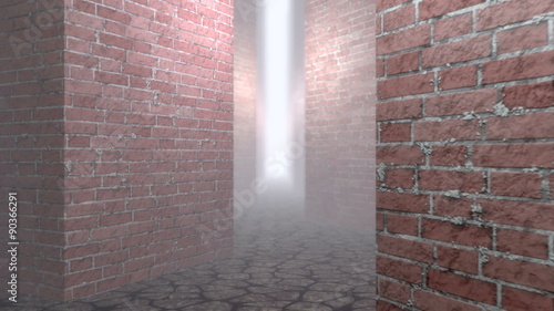 Foggy Street. Seamless Loop