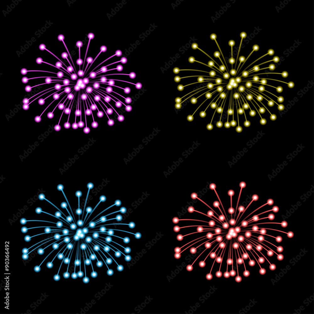 Set of fireworks Set of fireworks