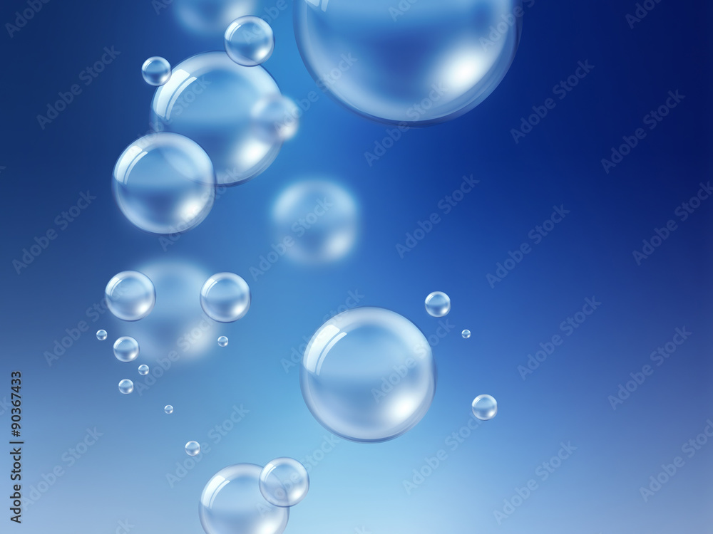 air bubbles under water