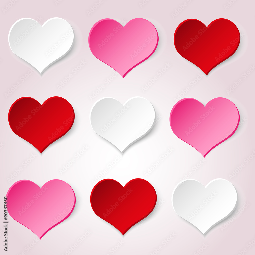 white red and pink valentine hearths from paper decoration element eps10 white red and pink valentine hearths from paper decoration element eps10