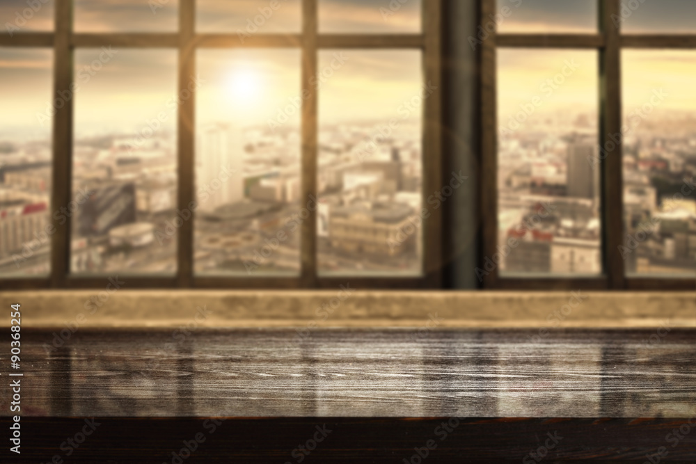 Fototapeta premium biurko i okno