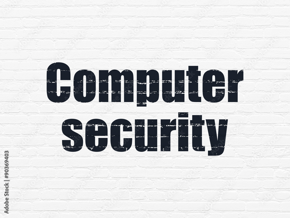 Security concept: Computer Security on wall background