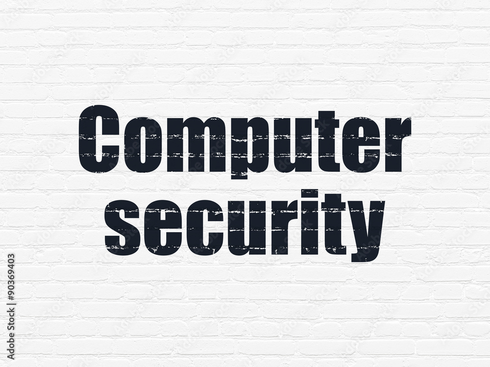 Security concept: Computer Security on wall background Security concept: Computer Security on wall background
