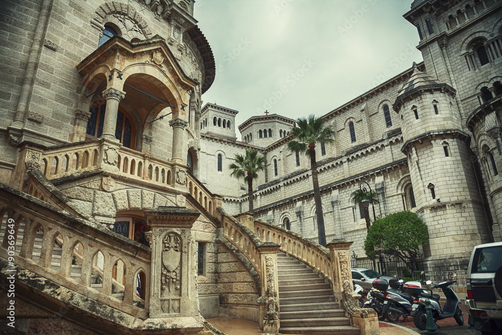 Fototapeta premium cathedral of the Roman Catholic Archdiocese of Monaco in Monaco-