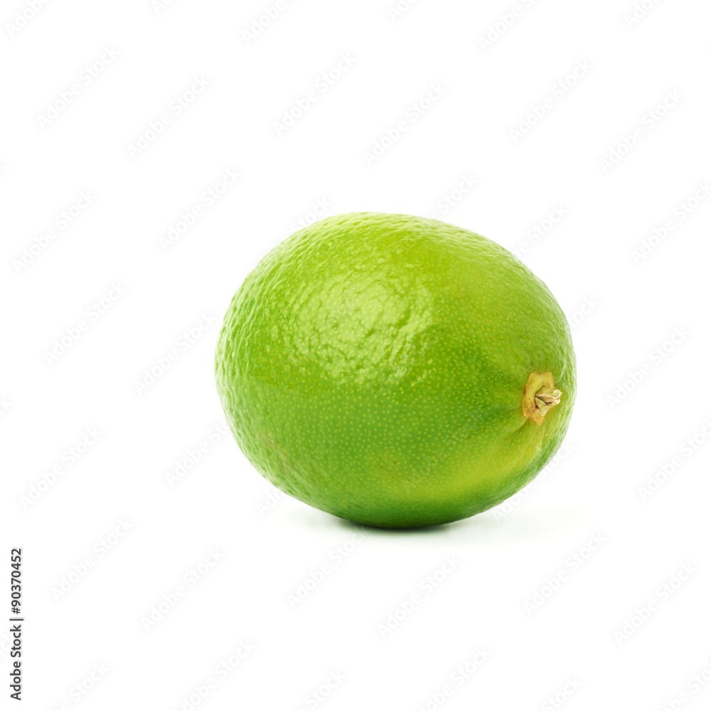Lime fruit isolated over the white background Lime fruit isolated over the white background
