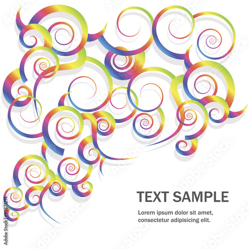 colourful curls abstract background   