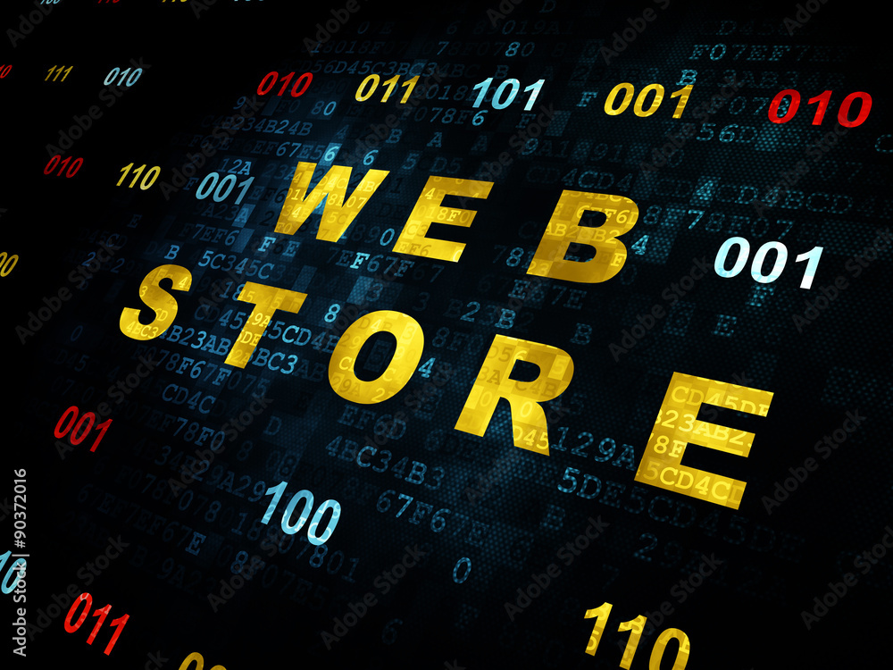 Web development concept: Web Store on Digital background Web development concept: Web Store on Digital background