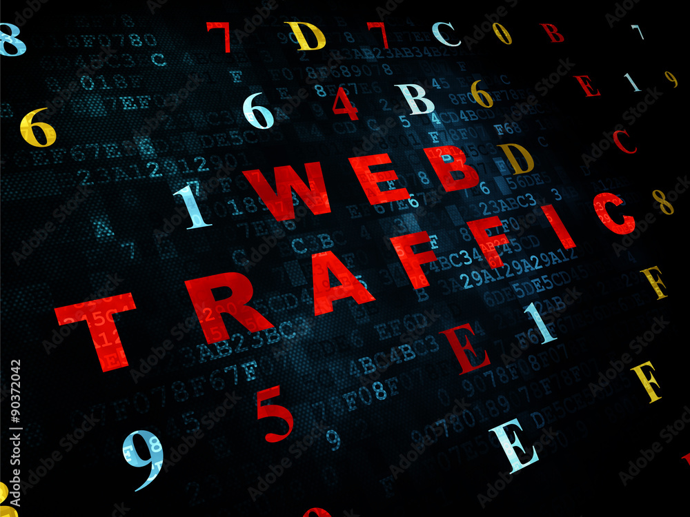 Web design concept: Web Traffic on Digital background Web design concept: Web Traffic on Digital background