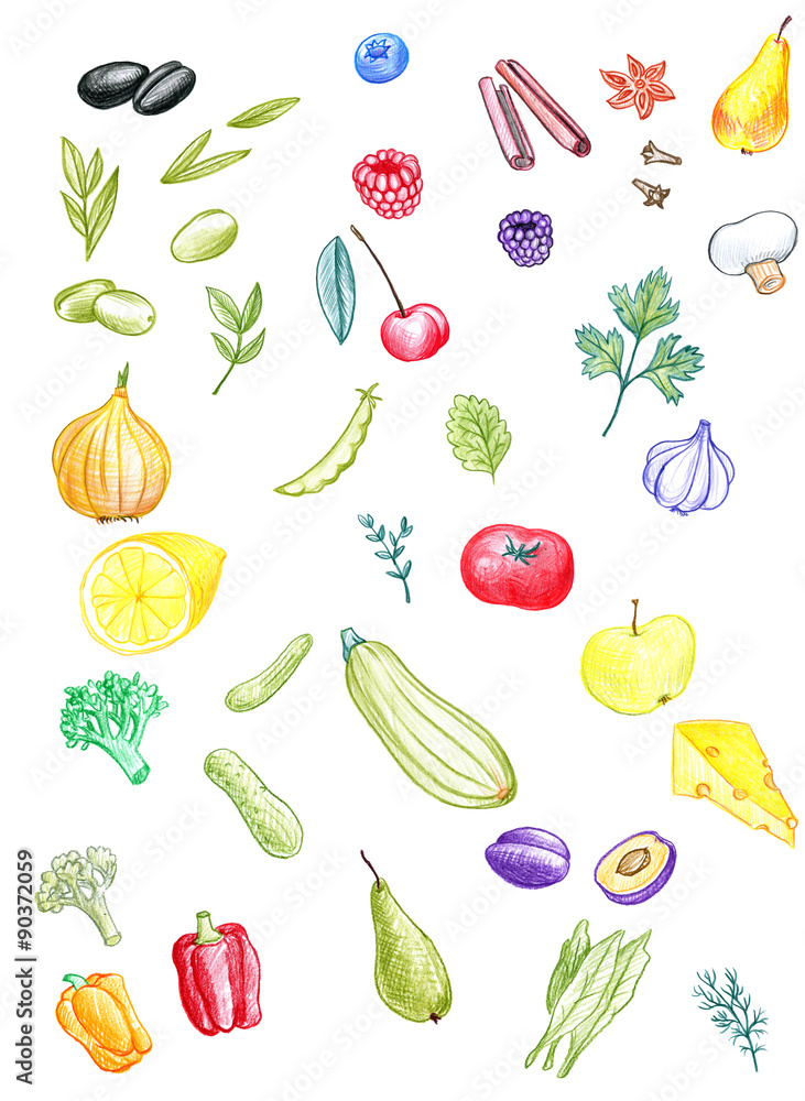 food vector elements food vector elements