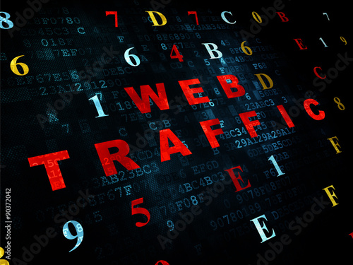 Web design concept: Web Traffic on Digital background