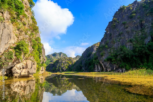 Van Long natural reserve in Ninh Binh, Vietnam 