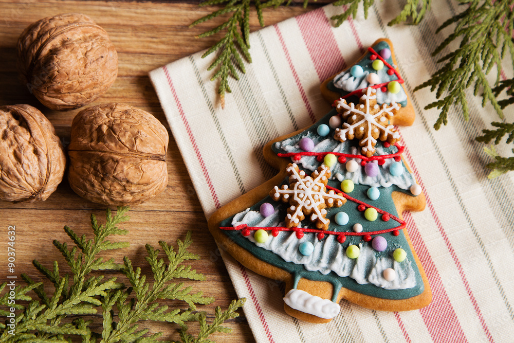 Christmas tree gingerbread cookie Christmas tree gingerbread cookie