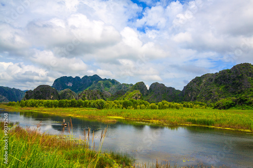 Van Long natural reserve in Ninh Binh  Vietnam 