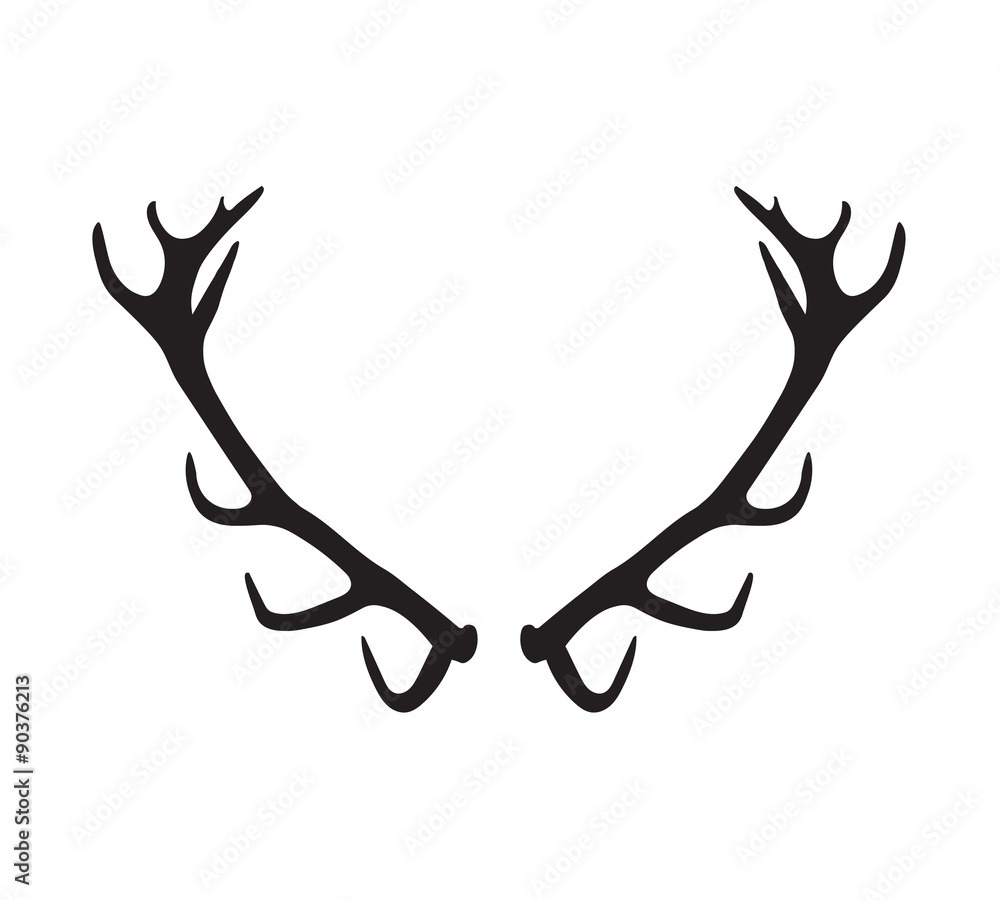 antlers silhouette antlers silhouette