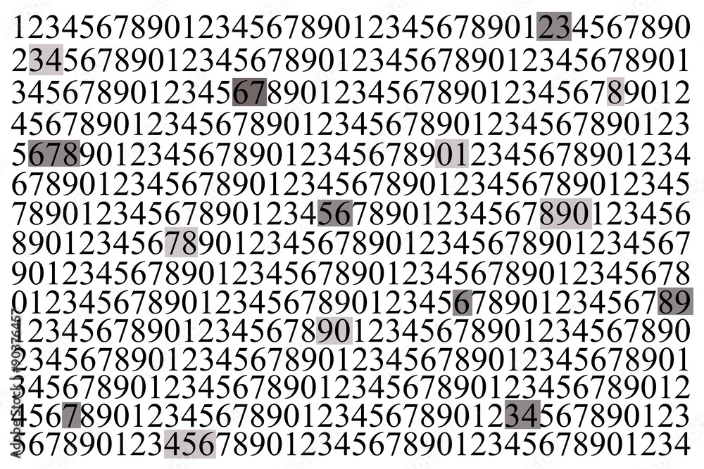Abstract pattern of the random numbers set