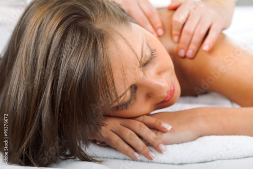 Young woman having massage