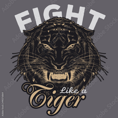 Fototapeta Naklejka Na Ścianę i Meble -  Tiger vintage