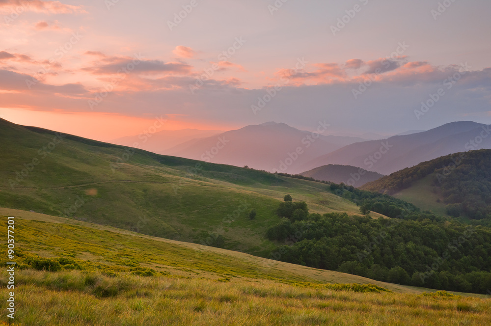 Colorful summer landscape in the Carpathian mountains