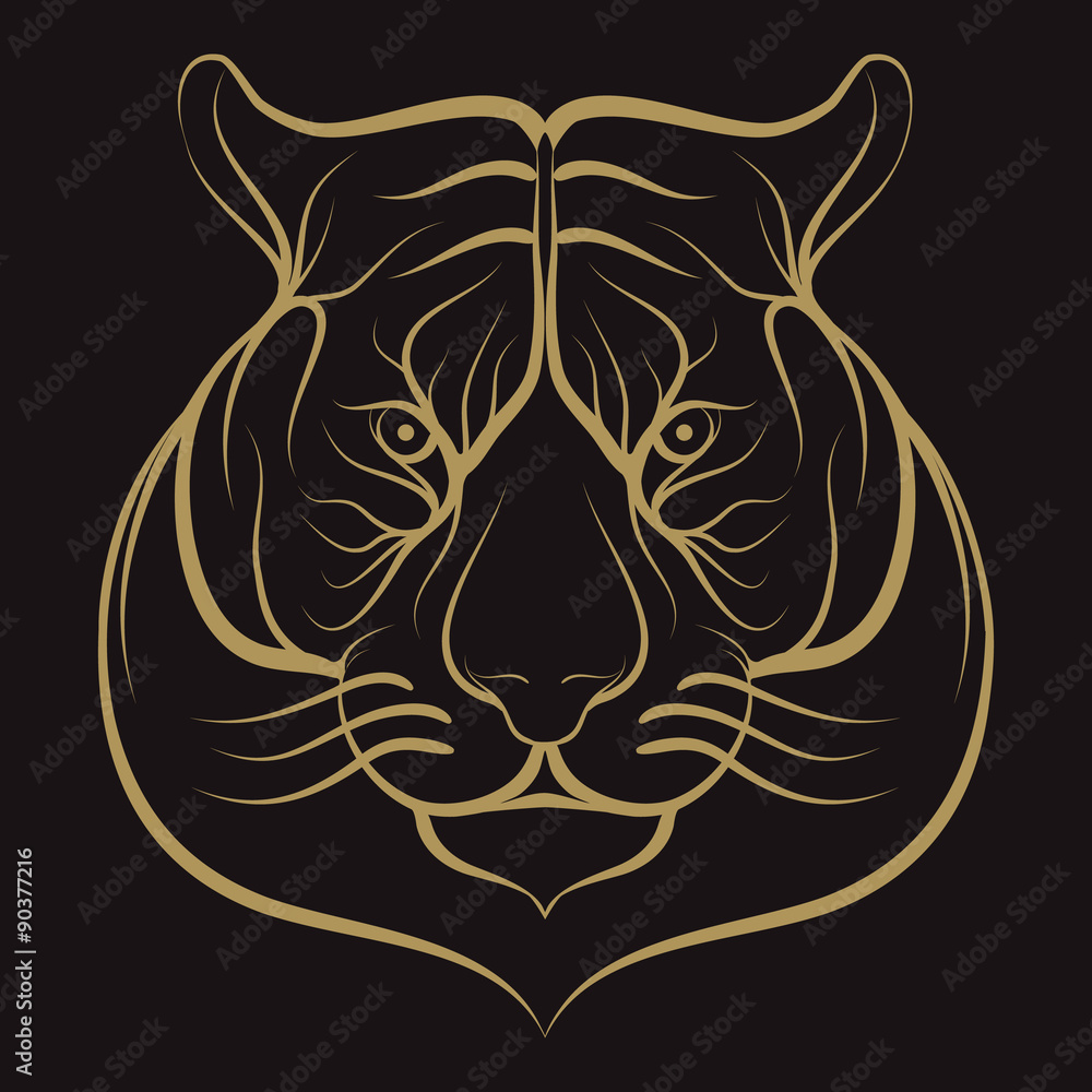 Fototapeta premium Tiger vintage