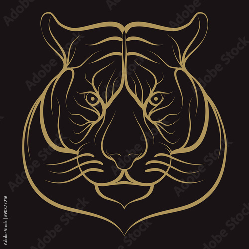 Fototapeta Naklejka Na Ścianę i Meble -  Tiger vintage