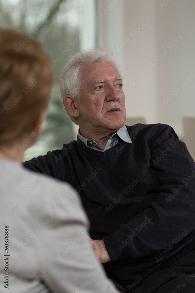 Thoughtful old man Thoughtful old man
