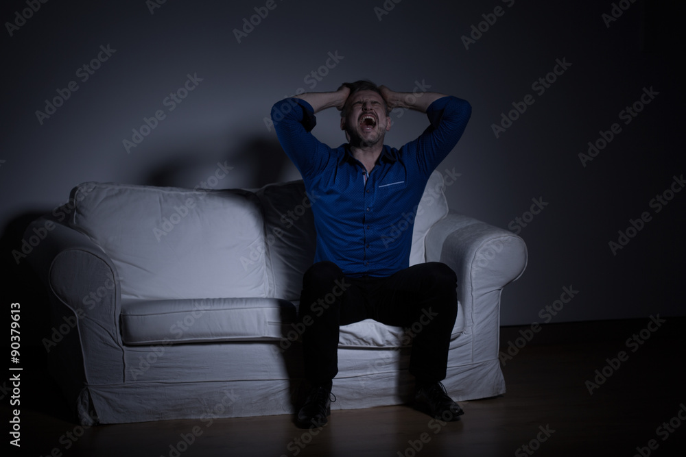 Man mourning after wife's death Man mourning after wife's death