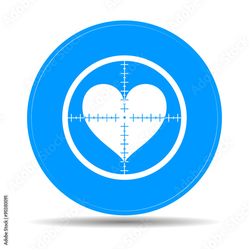 crosshair icon with a heart.