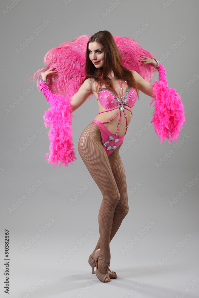 beautiful dancer posing on studio background beautiful dancer posing on studio background