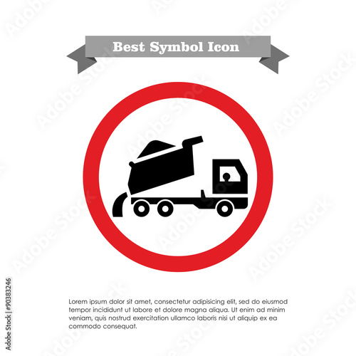 Unloading dump truck