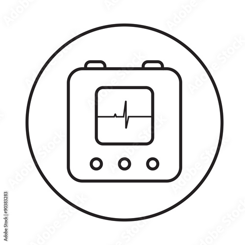 defibrillator icon linear