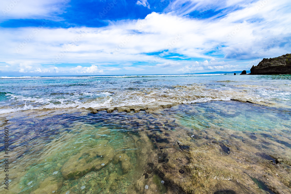 Sea, reef, landscape. Okinawa, Japan, Asia. Sea, reef, landscape. Okinawa, Japan, Asia.