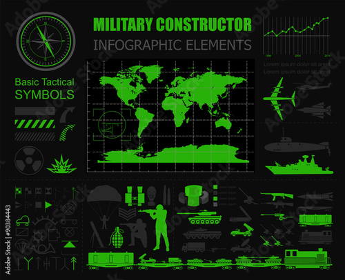 Military infographic template. Vector illustration with Top powe