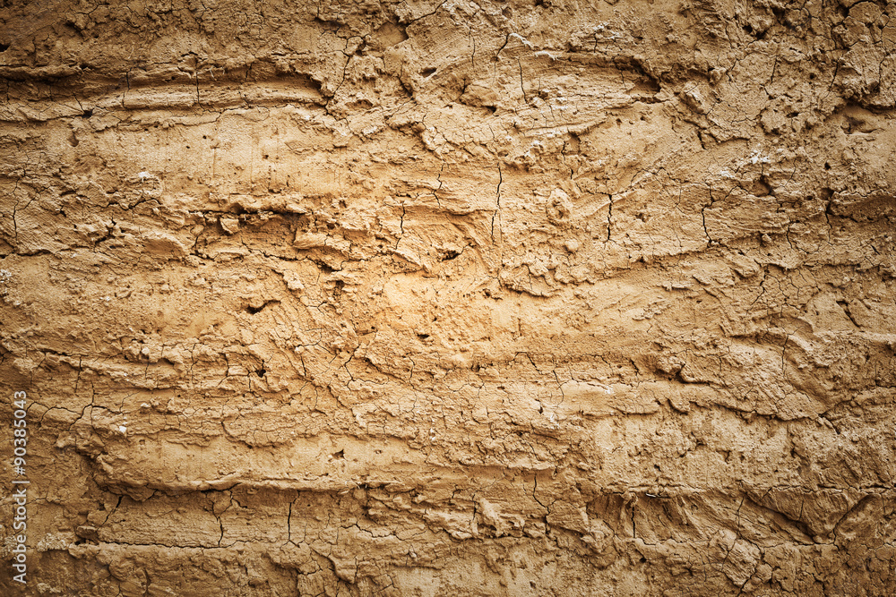 Texture of soil wall of traditional house Texture of soil wall of traditional house