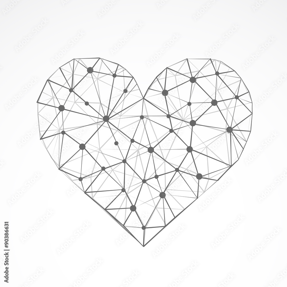 Abstract heart isolated on a white background. Abstract heart isolated on a white background.