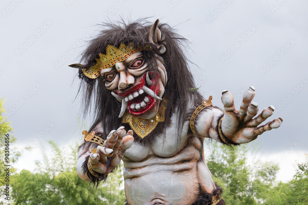 Big Balinese ogoh ogoh monster at Balinese New Year , Indonesia. Close up  Photos | Adobe Stock