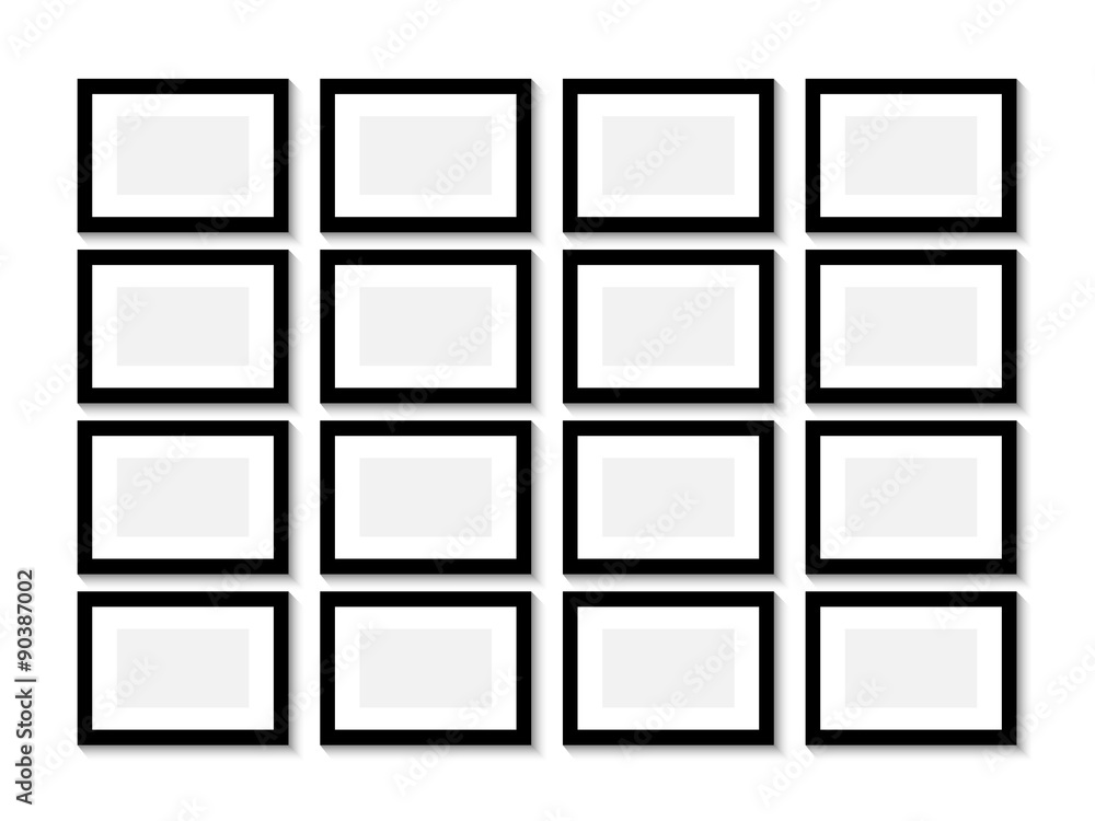 Vector picture frames on white background