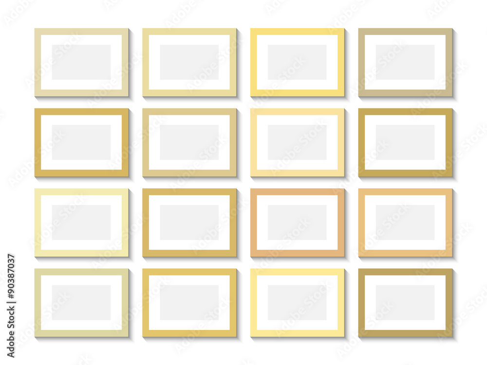 Vector picture frames on white background Vector picture frames on white background