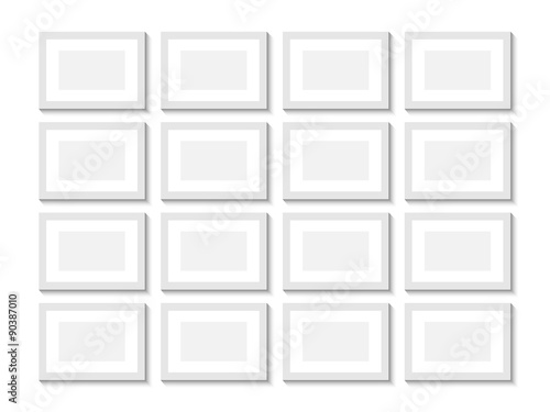 Vector picture frames on white background