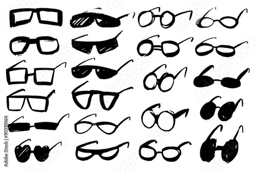 Doodle grunge glasses